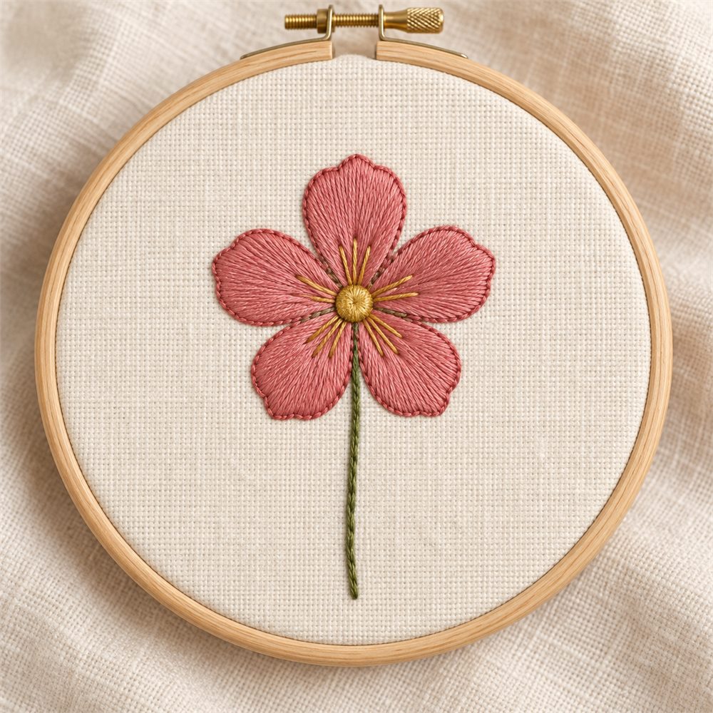 Risco floral número 10 bordado