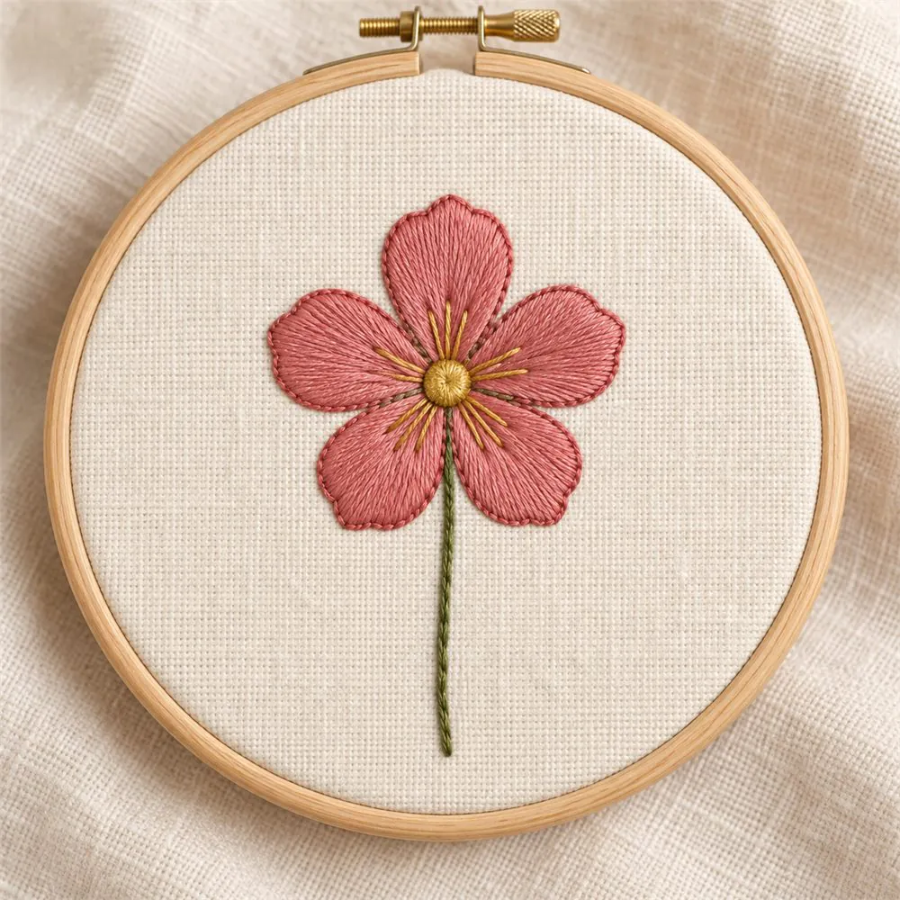 Risco floral número 10 bordado